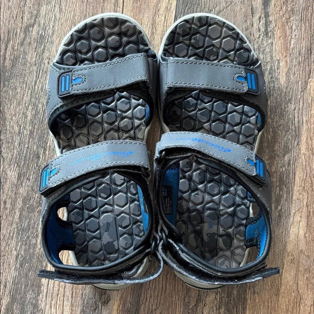 Eddie Bauer Blue and Gray Boy's Adjustable Strap Hiking River Sandals size 2